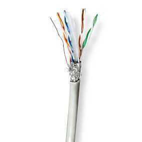 Bobina de Cable | Cat6 | Varado | S/Ftp | Cca | 305.0 M | para Interior | Redondo | Pvc | Gris | Caj