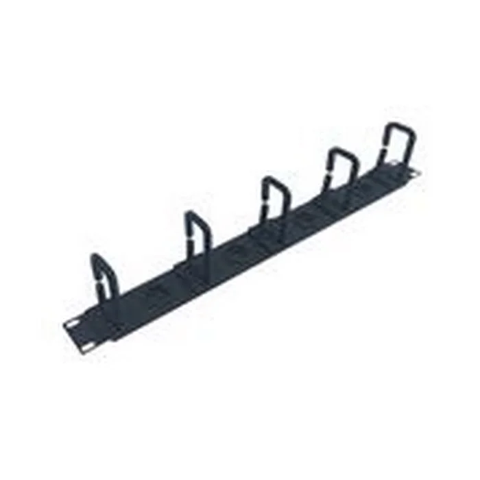 1U plastic Cabo management, Black RAL 9005