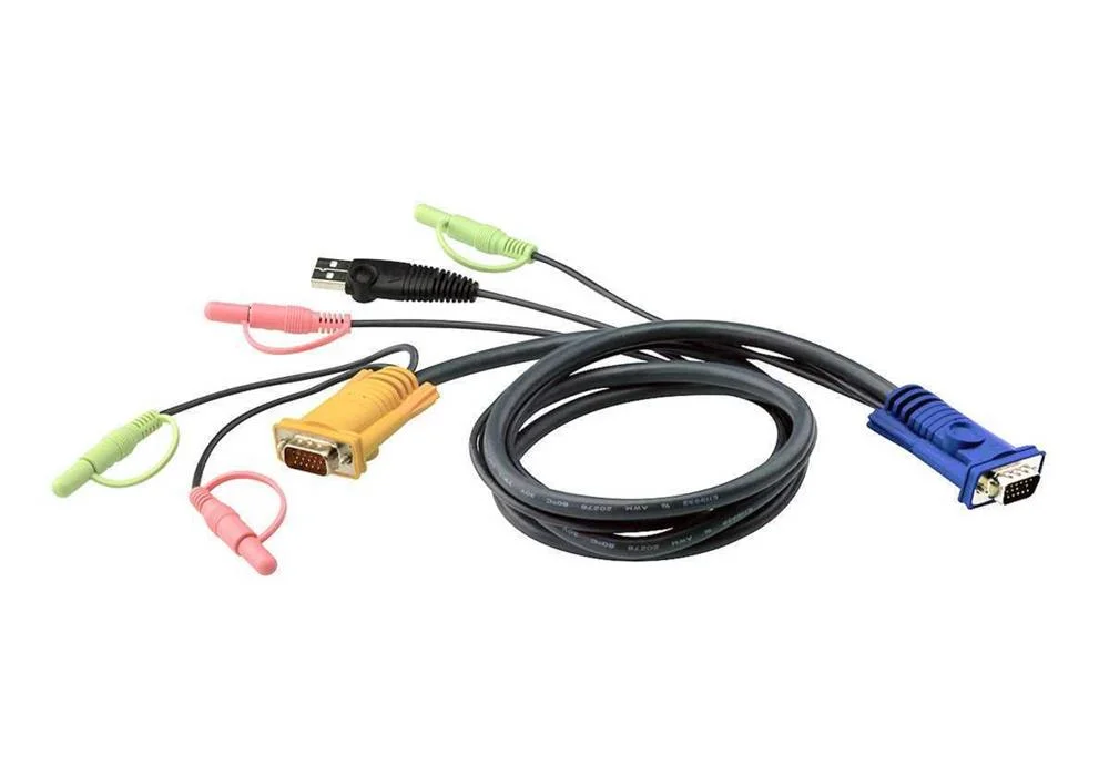 Cable Kvm Vga Macho / Usb a Macho / 2x 3.5 Mm Mac.