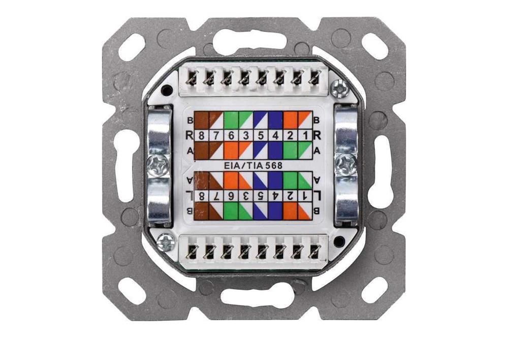 Digitus Anschlussdose Cat6  2xrj45 Geschirmt Unt. Signalweiß