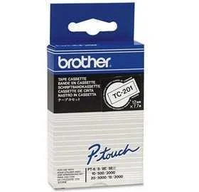 Brother P-Touch Tc 201 Black/White (12 Mm)