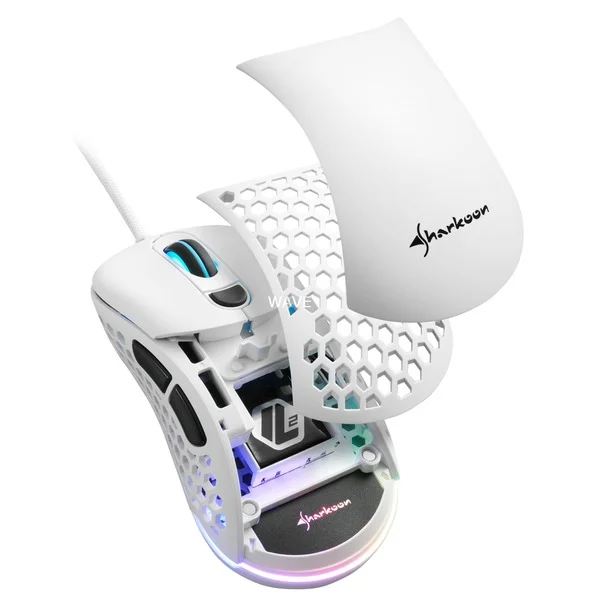 Rato Óptico Sharkoon Light² 200 16000dpi RGB Branco