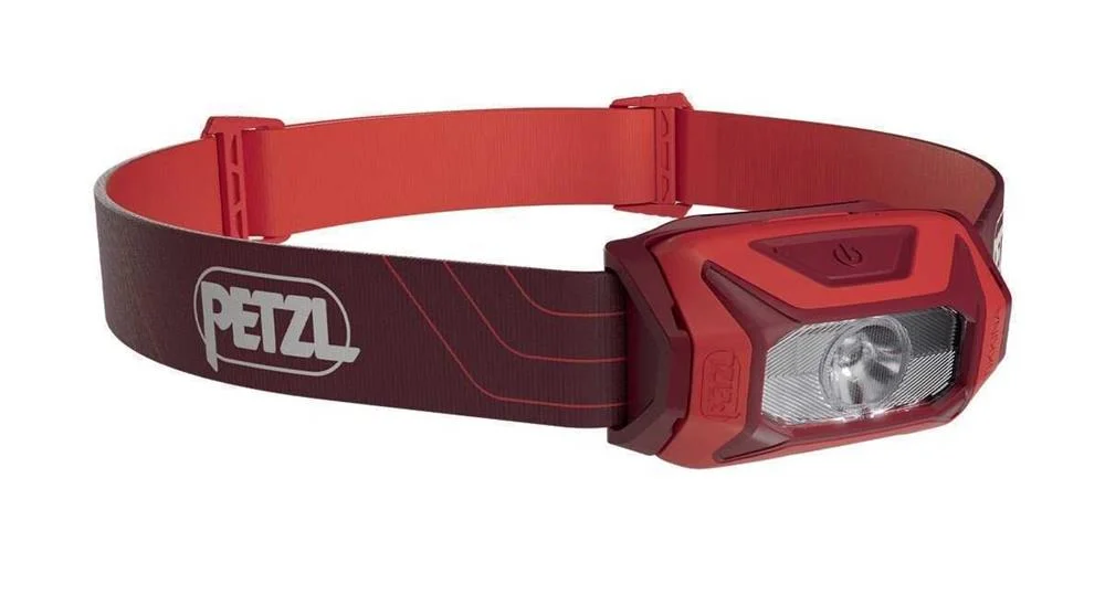 PETZL TIKKINA VERMELHO LANTERNA DE CABEÇA