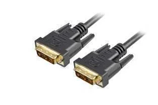 Sharkoon Dvi-D/Dvi-D (18+1), 1m Cabo Dvi Preto