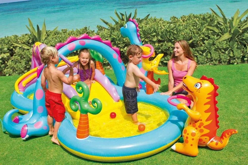 Piscina Insuflável para Crianças Intex   Dinossauros Parque Lúdico 302 X 112 X 229 Cm 280 L 