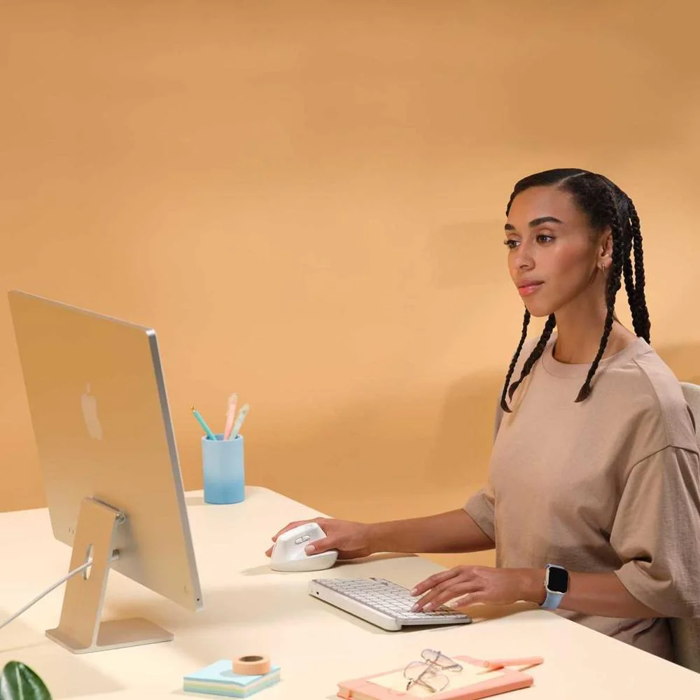 Rato Ergo Lift For Mac Wireless/Bluetooth 4000dpi Branco - Logitech