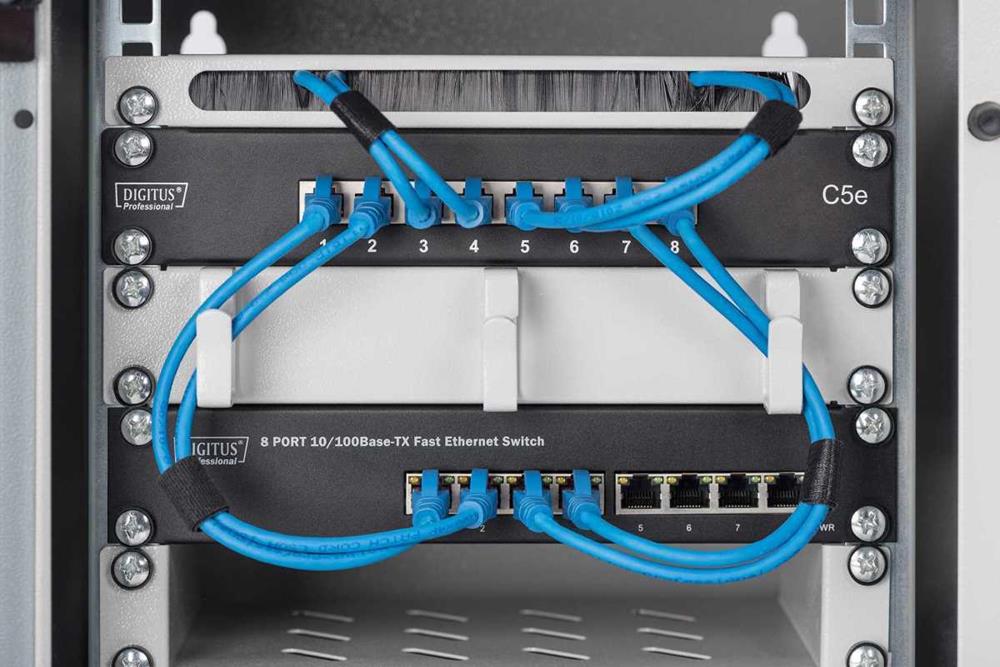 Digitus Fachboden 1he 254mm (10"), Grau