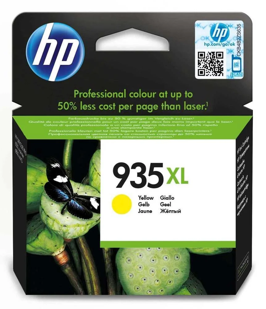 Hp Tinteiro Original 935xl Amarelo de Elevado Ren.