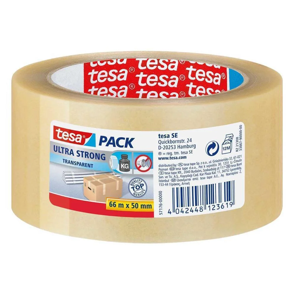 Tesapack Ultra Strong 66m 50mm Transp. Pvc Q4124 -Packband-