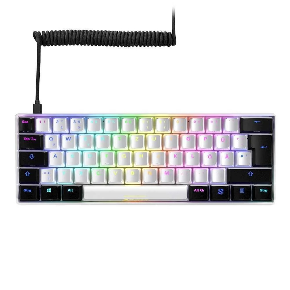 Sharkoon Sgk50 S4 Teclado Usb Qwertz Alemão Branco