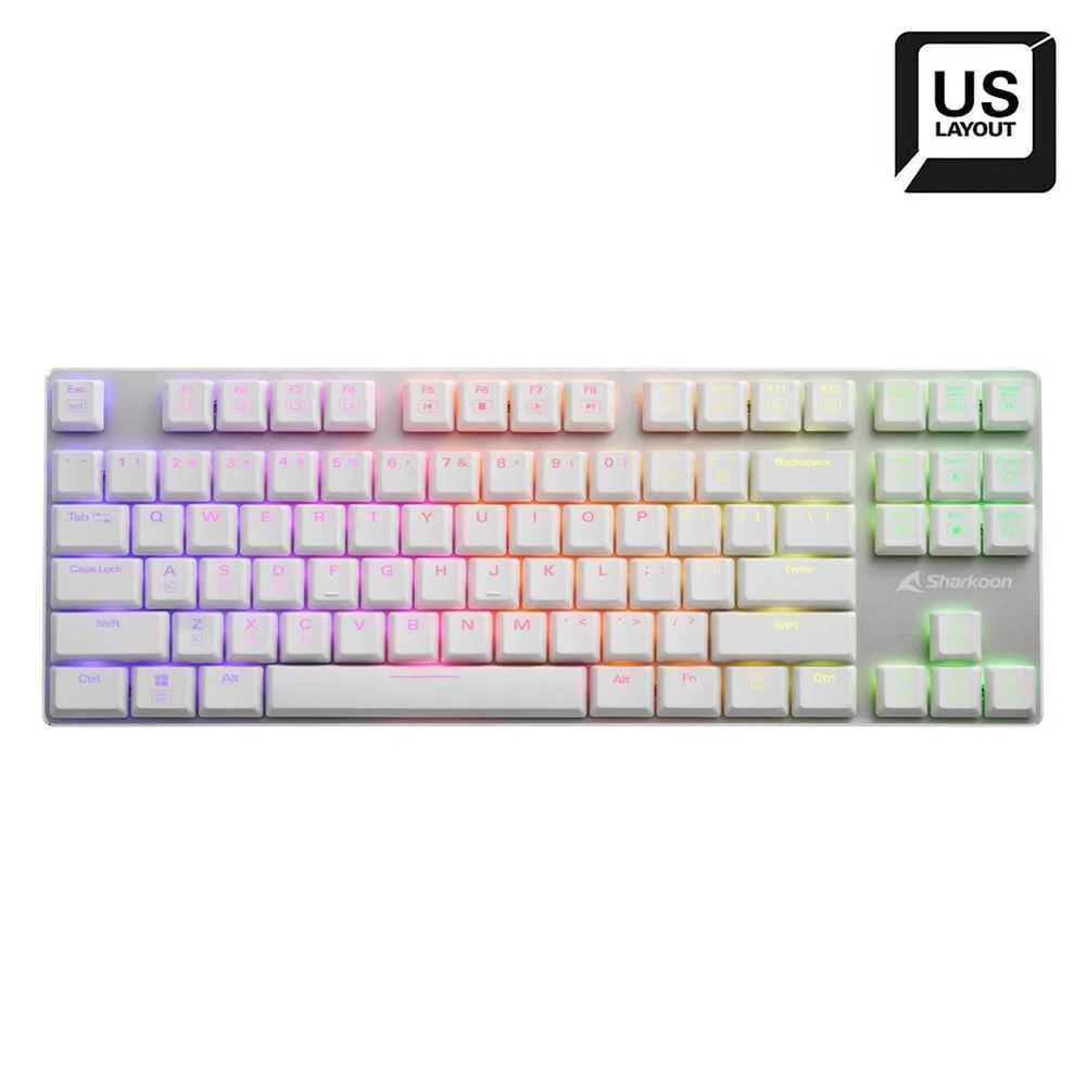 Sharkoon Purewriter Tkl RGB Red Teclado Usb Qwert.