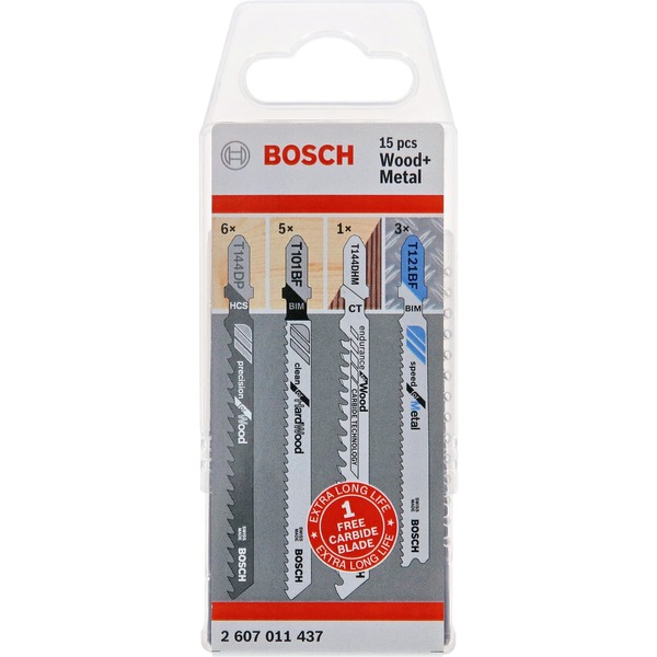 Bosch Jigsaw Blade Kit 15 Pcs Wood And Metal
