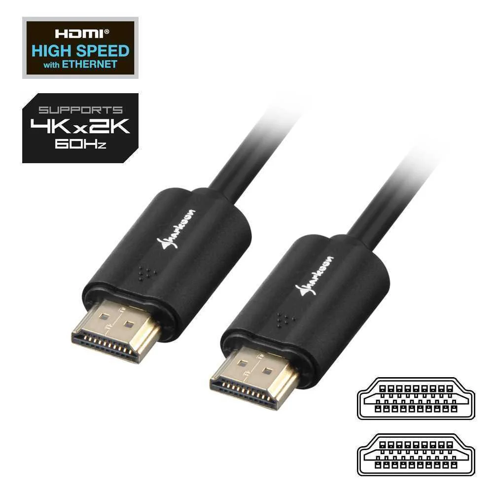 SHARKOON HDMI/HDMI 4K, 10M CABO HDMI HDMI TYPE A .