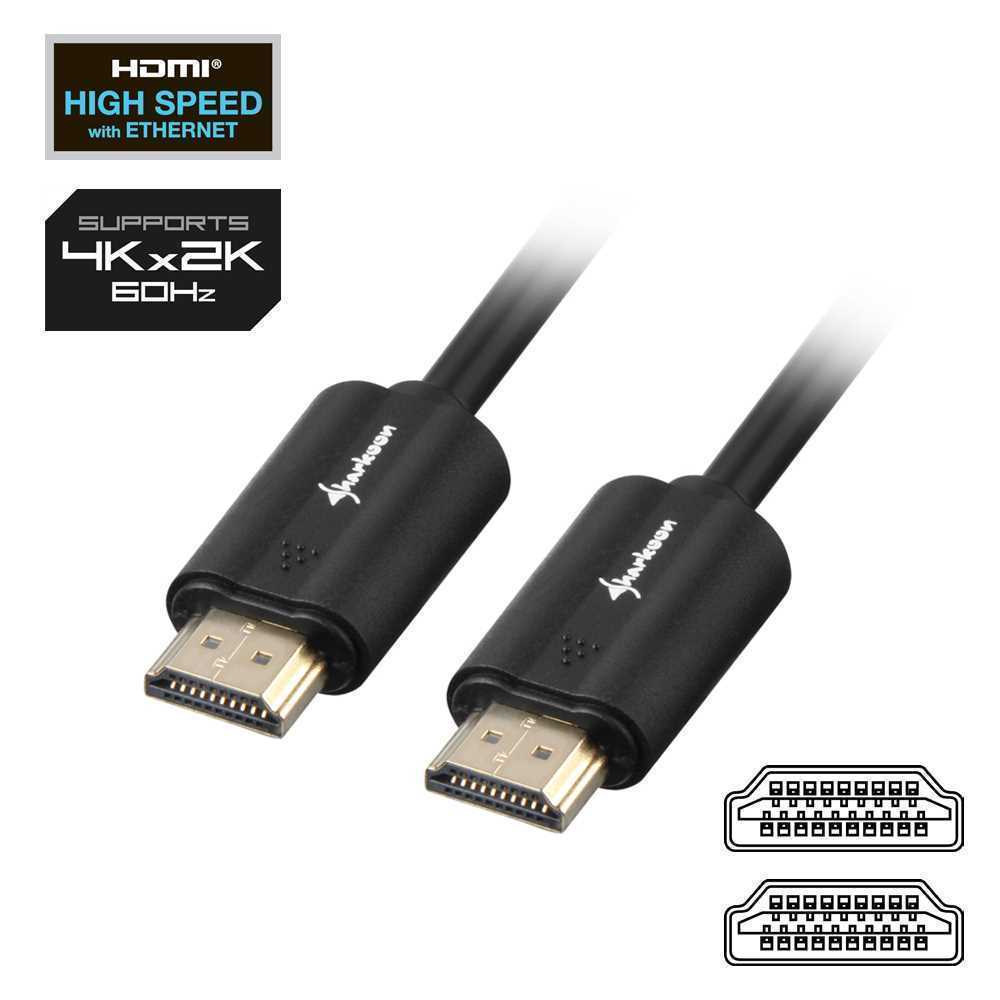 SHARKOON HDMI/HDMI 4K, 3M CABO HDMI HDMI TYPE A (.