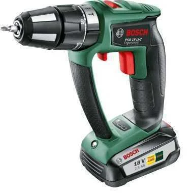 BOSCH PSR 18 LI-2 ERGONOMIC 1400 RPM SEM CHAVE 1,.