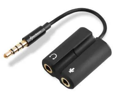Sharkoon Headset Adapter 3,5-> Headset/Mic 12cm Pmp35 Trrs