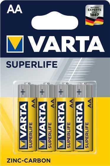 VARTA SUPERLIFE BATERIA DESCARTÁVEL AA ZINCO-CARB.