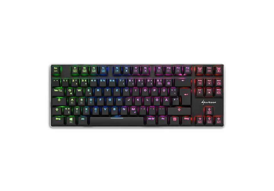 Sharkoon Purewriter Tkl RGB Teclado Usb Alemão Pr.