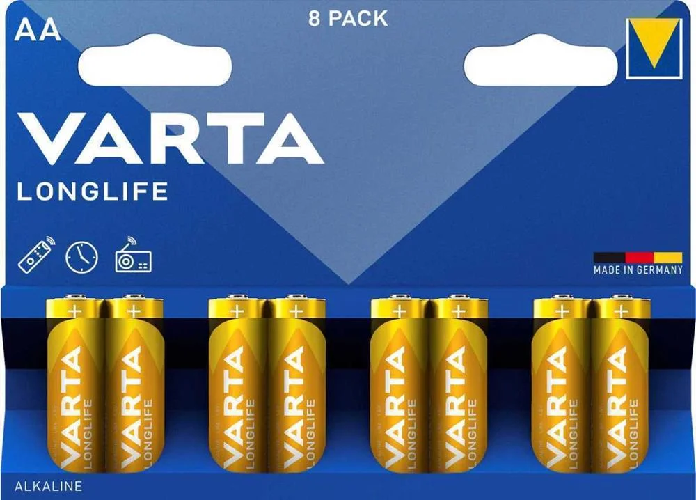 Varta Longlife AA Bateria Descartável Zinco-Dióxi.
