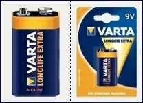 VARTA LONGLIFE EXTRA 9 V BLOCK BATERIA DESCARTÁVE.