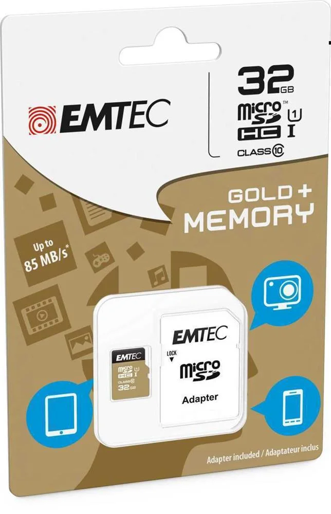 Emtec Microsd Class10 Gold+ 32gb Microsdhc Classe.