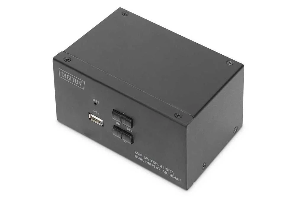 DIGITUS DS-12860 CHAVEADOR KVM PRETO