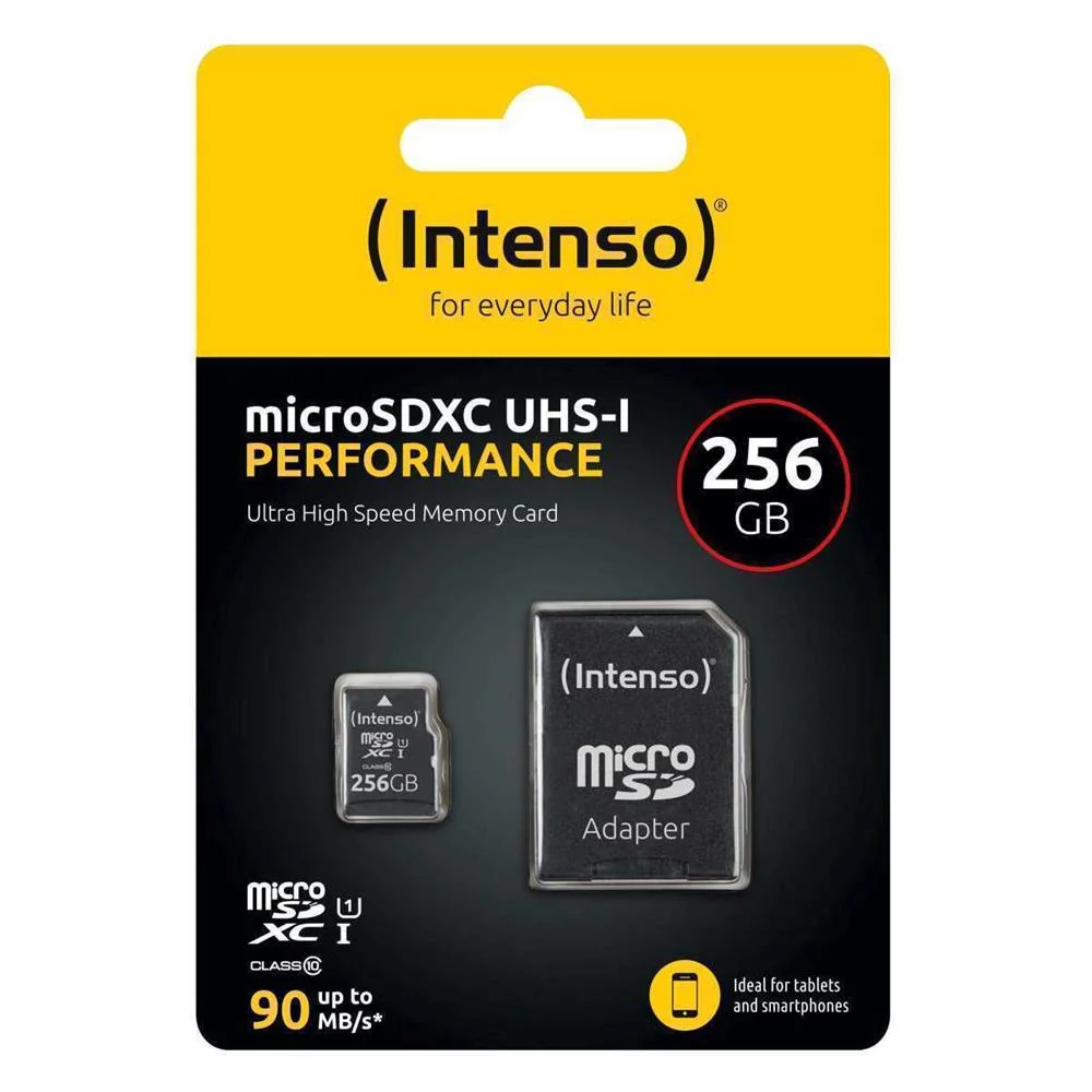 Sd Microsdxc Card 256gb Intenso Uhs-I Inkl. Sd- Adapter Retail