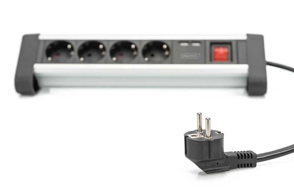 DIGITUS DA-70614 EXTENSÃO ELÉTRICA 1,5 M 4 TOMADA.