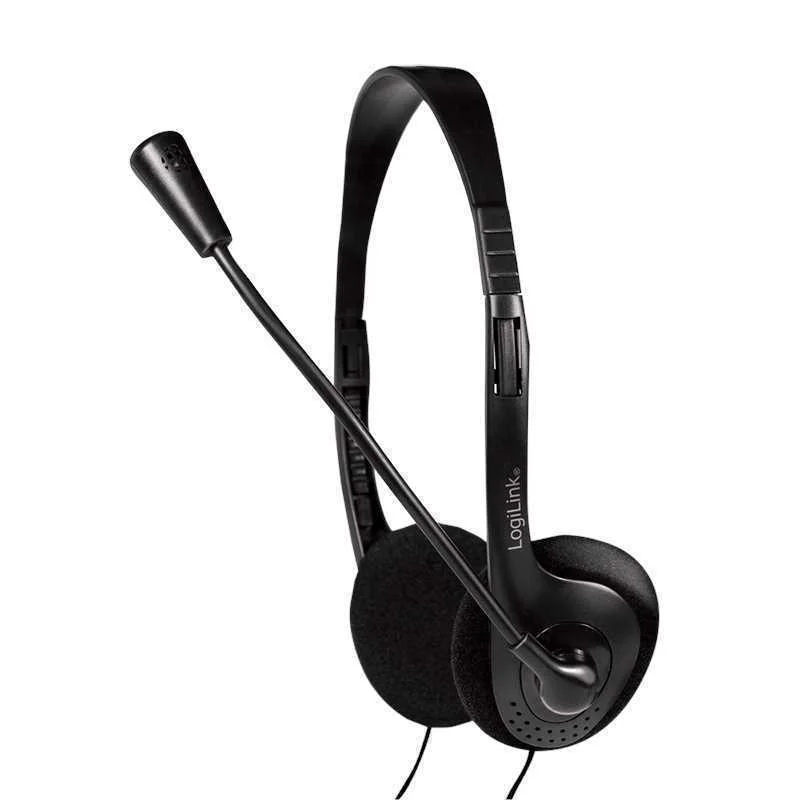 Auscultadores Headset Hs0052 C/ Microfone Preto - Logilink