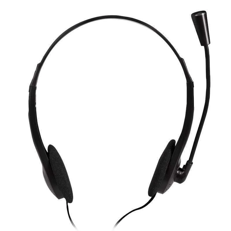 Auscultadores Headset Hs0052 C/ Microfone Preto - Logilink