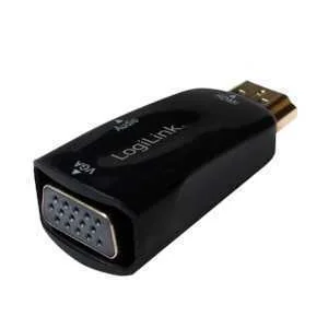 Logilink Hdmi-Adapter A/M Zu Vga/F + 3,5 Mm/W, 1080p, Schw.