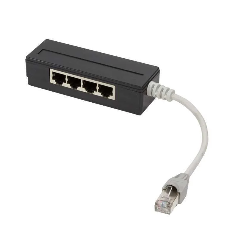 Logilink Splitter 4port Rj45, Geschirmt, Mit 15 Cm Kabel