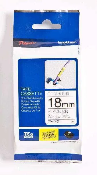 Brother P-Touch Tzefx241 White/Black (8m X 18mm)