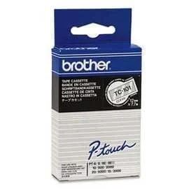 Brother Tc-101 Etiquetadora Preto Sobre Transpare.