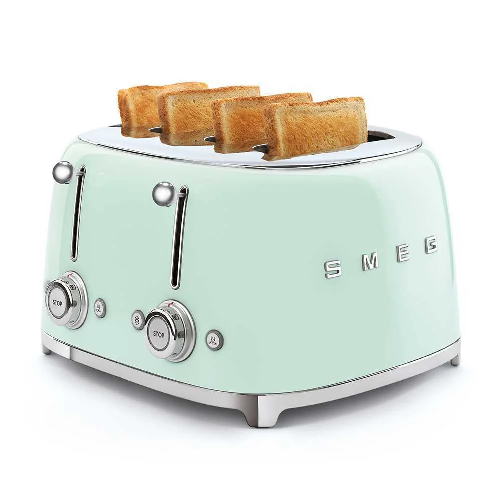 Smeg Toaster 4x4 50?style Pastel Green Tsf03pgeu
