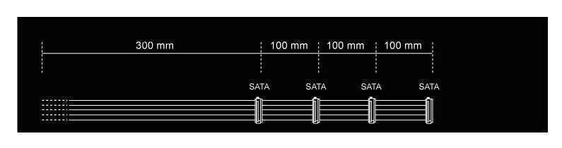 Be Quiet! Power Cable 4x S-Ata  600mm Cs-3640