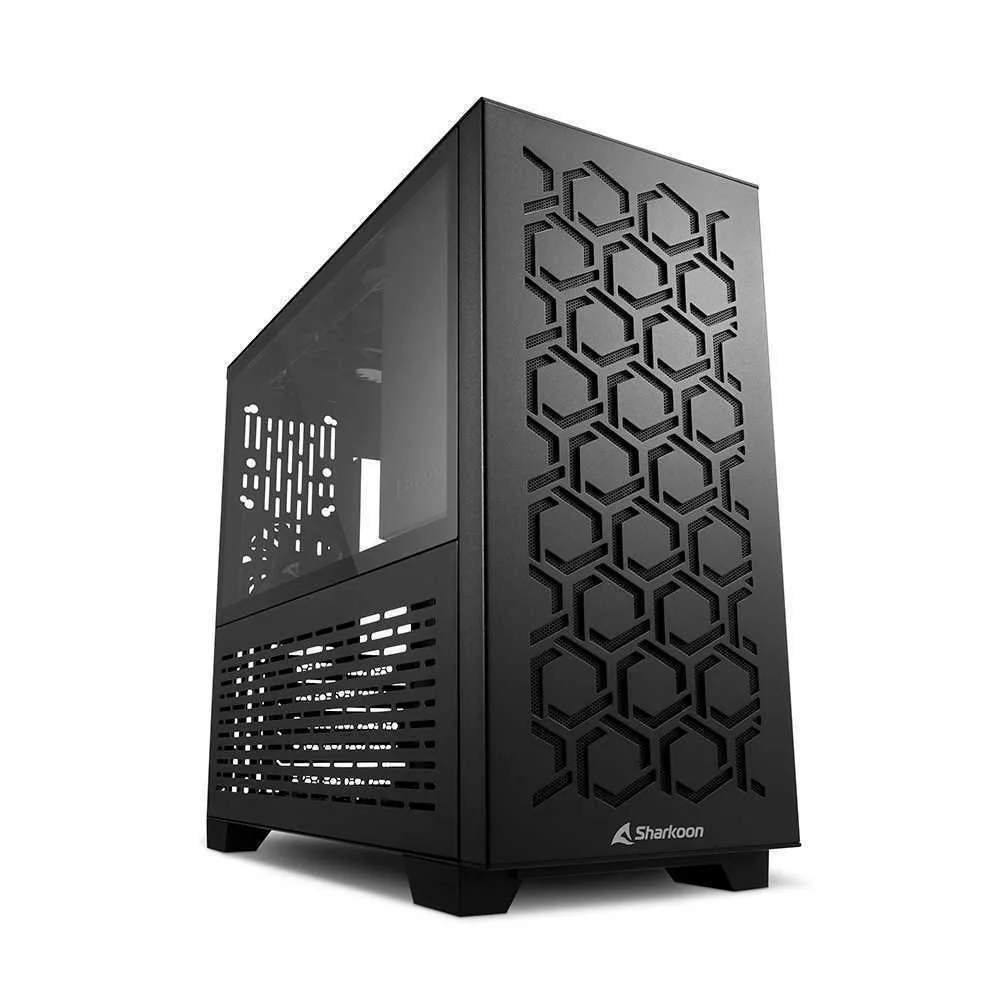 Sharkoon Gehäuse Ms-Y1000           Atx/Itx   1xglas Schwarz