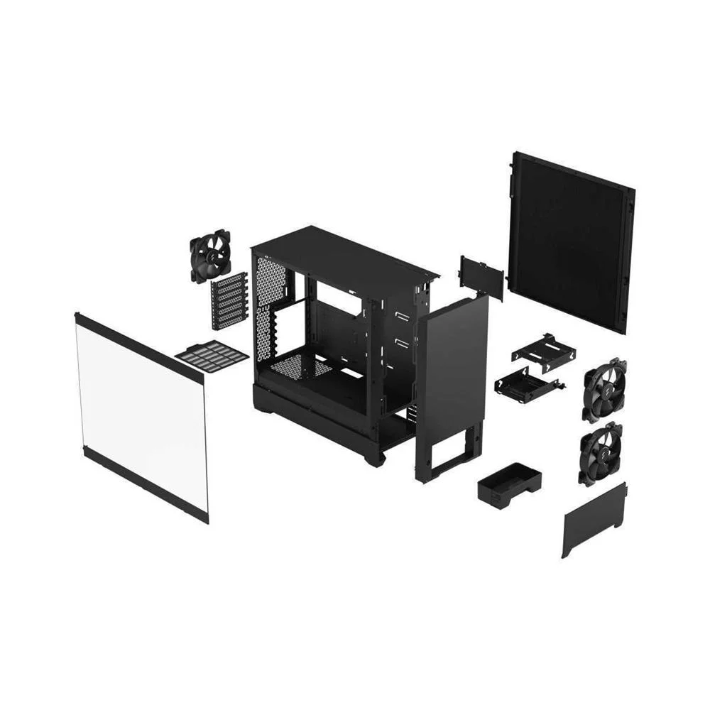 Caixa Atx Fractal Design Pop Silent Preto Tg Clear Tint
