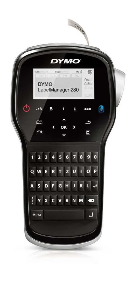 Dymo Labelmanager 280 Monochrome Qwertz Keyboard - D1 Labels Up To 12 Mm (S0968970)
