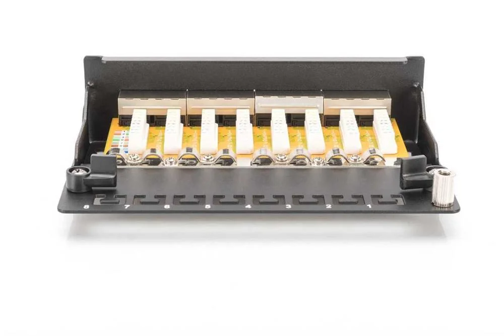 Digitus Patchpanel 1he 8-Port  Cat6  Geschirmt Schwarz