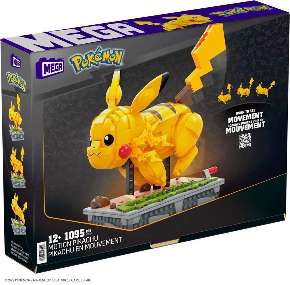 Kit de Construção Pokémon Mega Construx - Motion Pikachu 1095 Peças 
