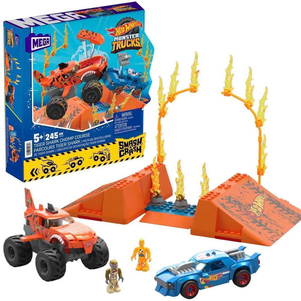 Mega Hot Wheels Smash & Crash Tiger Shark Chomp Course