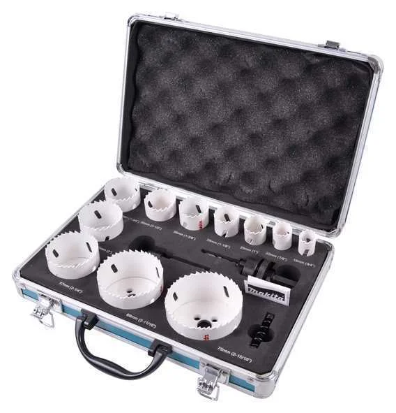 Makita D-47298 Bim Hole Saw Set 14 Pieces