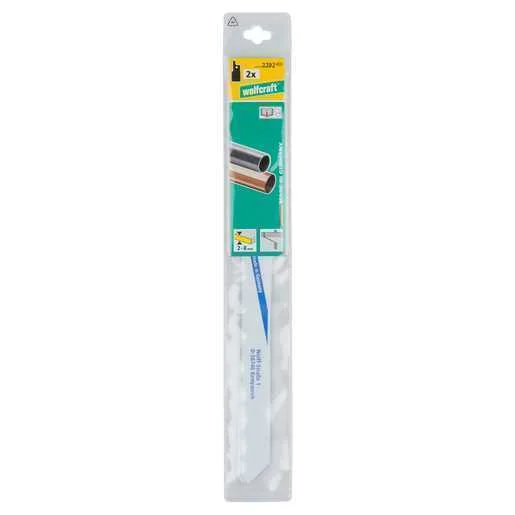 Pack 2 Folhas de Serra Sabre Bim, Metal, Fino, Comprimento 230mm 2292000 Wolfcraft
