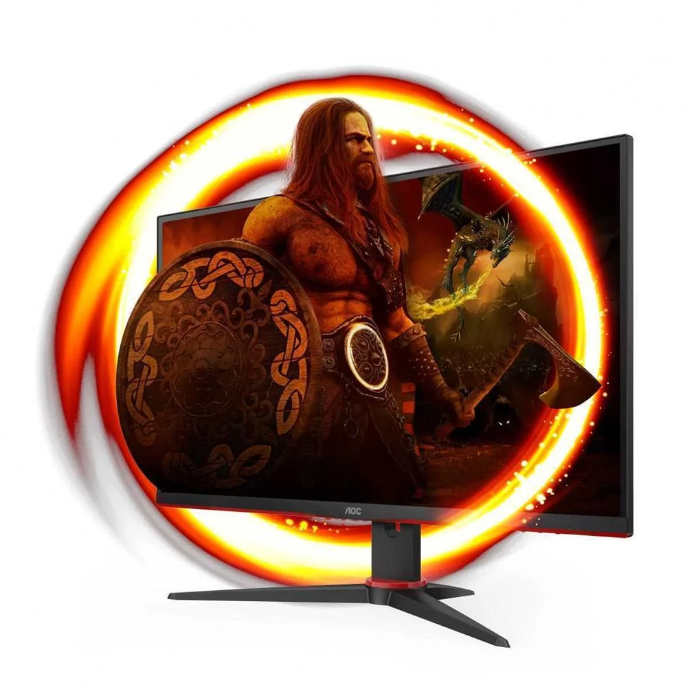 Monitor G2 Ips LED 27" 27g2spae/Bk LED Full Hd Preto, Vermelho - Aoc