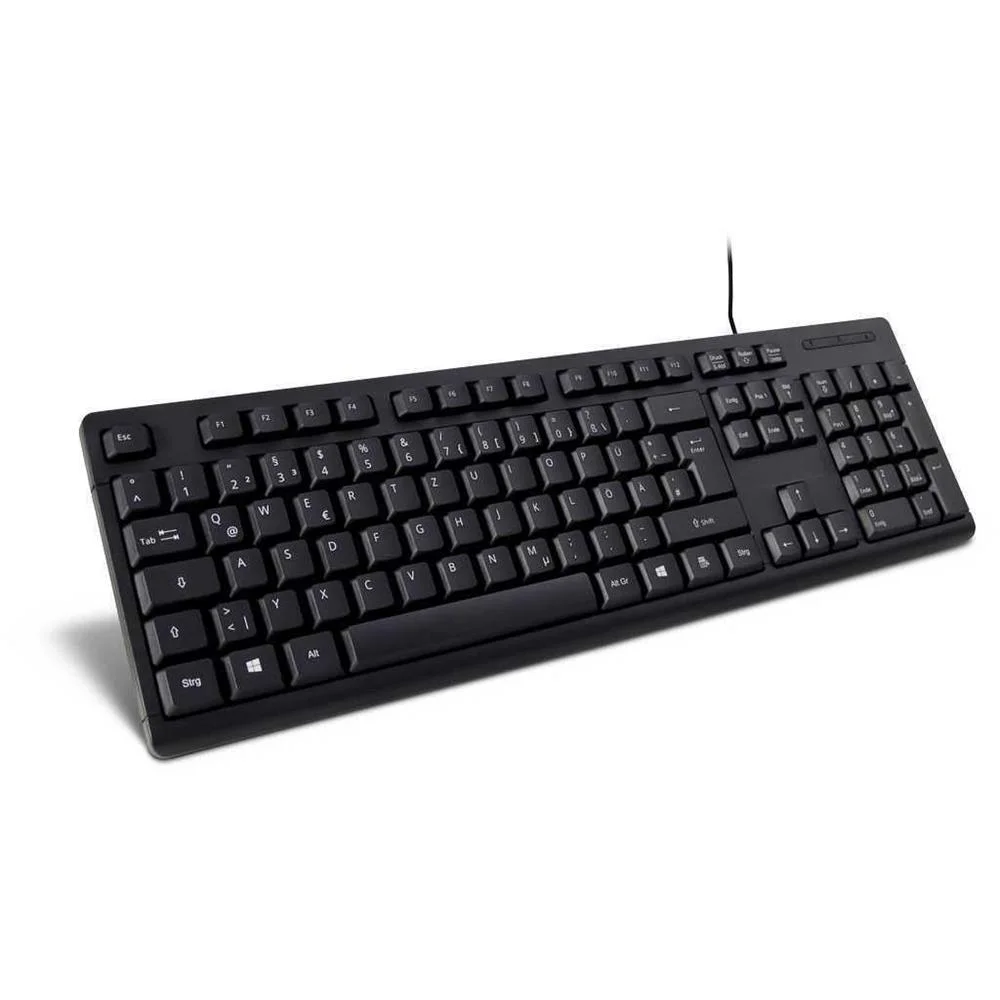 INTER-TECH K-118 TECLADO USB QWERTZ ALEMÃO PRETO