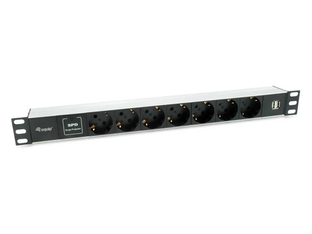 Equip Power Distribution 7-Outlet German Unit With Usb