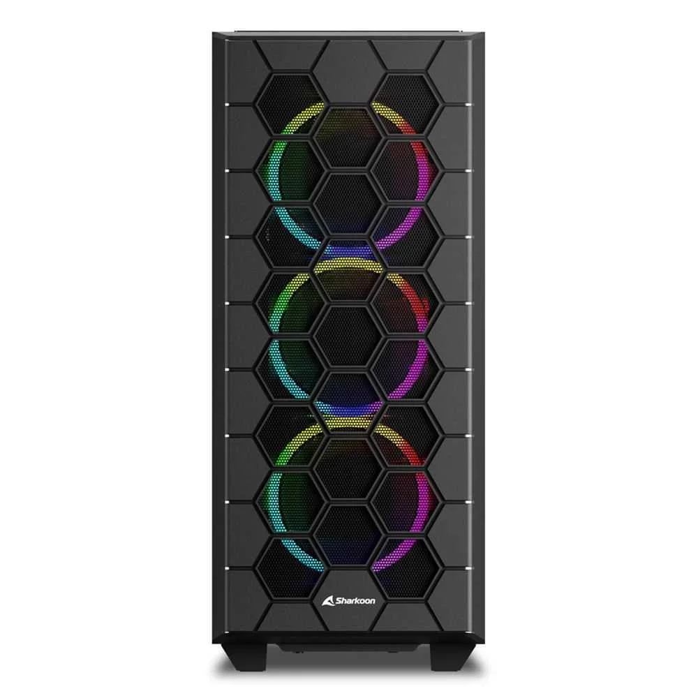 Sharkoon Gehäuse RGB         Hex    Atx       1xglas Schwarz