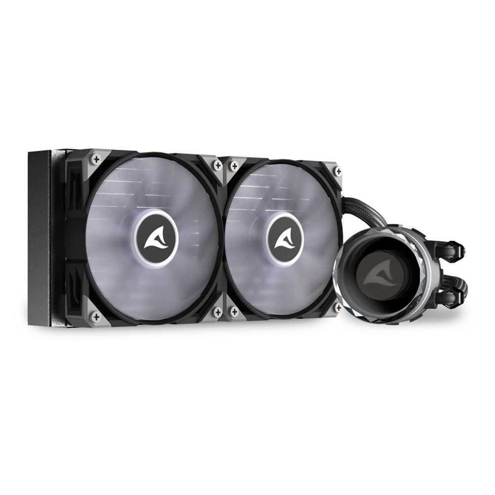 Sharkoon Wasserkühlung S80 RGB 2 Lüfter  240mm      Schwarz