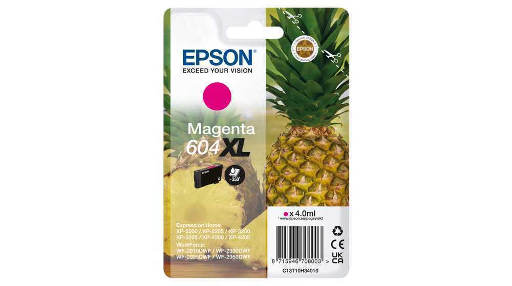 Tinteiro Epson 604 Magentaxl  - Wf-2910/ 293x/ 2950, Xp-220x/ 320x/ 420x